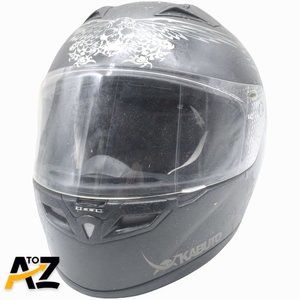 Kabuto Motorcycle Helmet Black With Skull & Bird Graphics Size S/M KH01